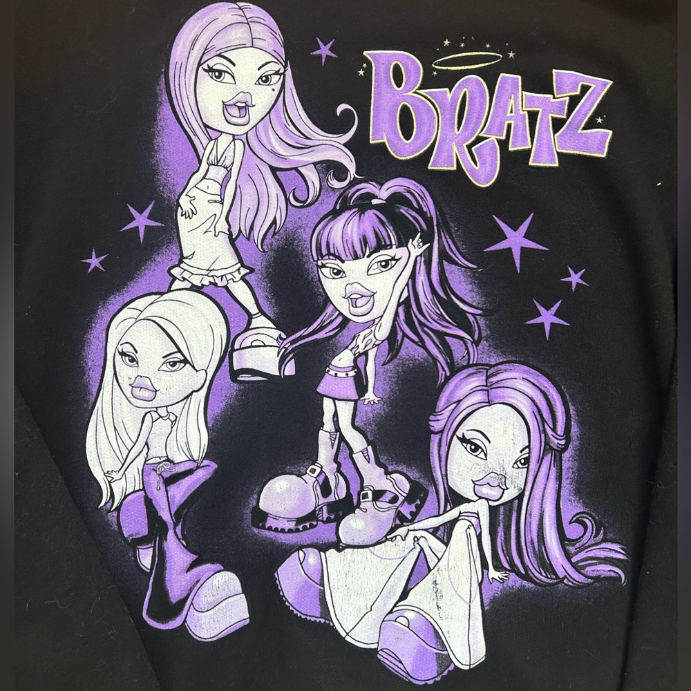 Y2K Bratz Black Sweatshirt with Purple Graphics - Picture 3 of 4